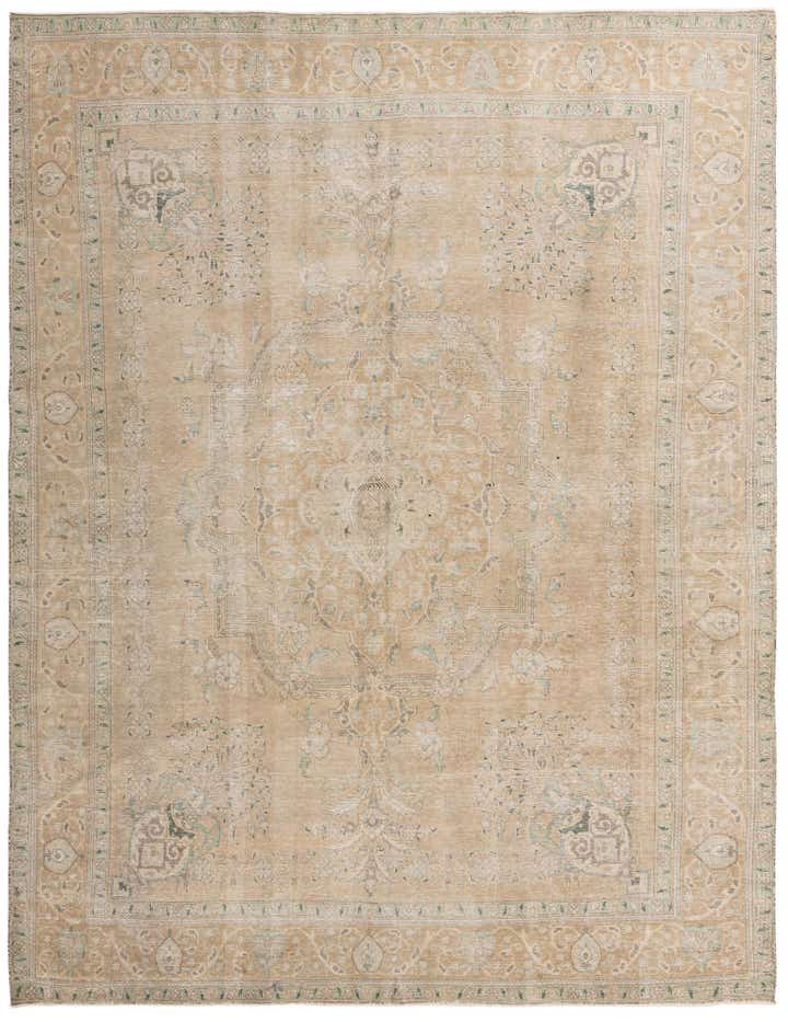 9' 8 x 12' 8 Hand Knotted Ultra Vintage Persian Wool Rug