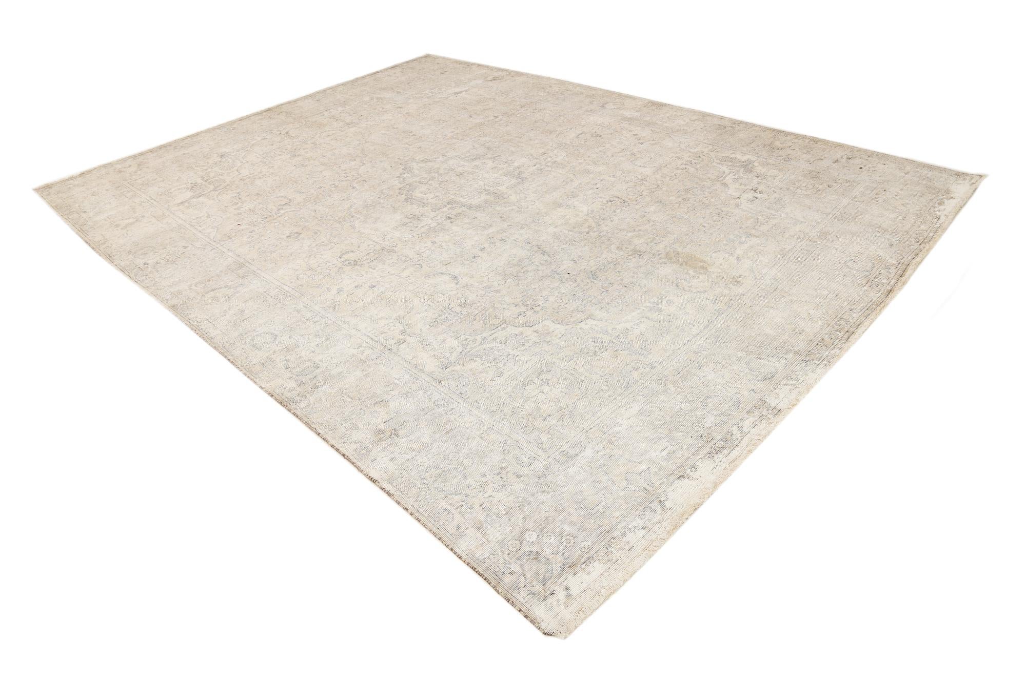 9' 9 x 13' 1 Hand Knotted Ultra Vintage Persian Wool Rug