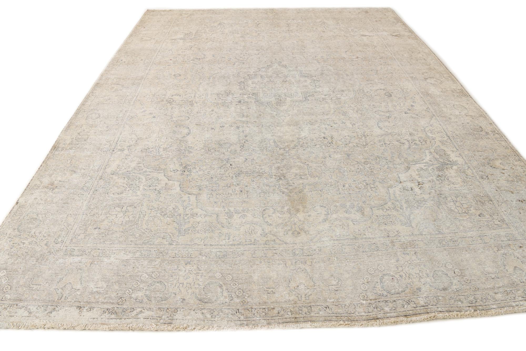 9' 9 x 13' 1 Hand Knotted Ultra Vintage Persian Wool Rug