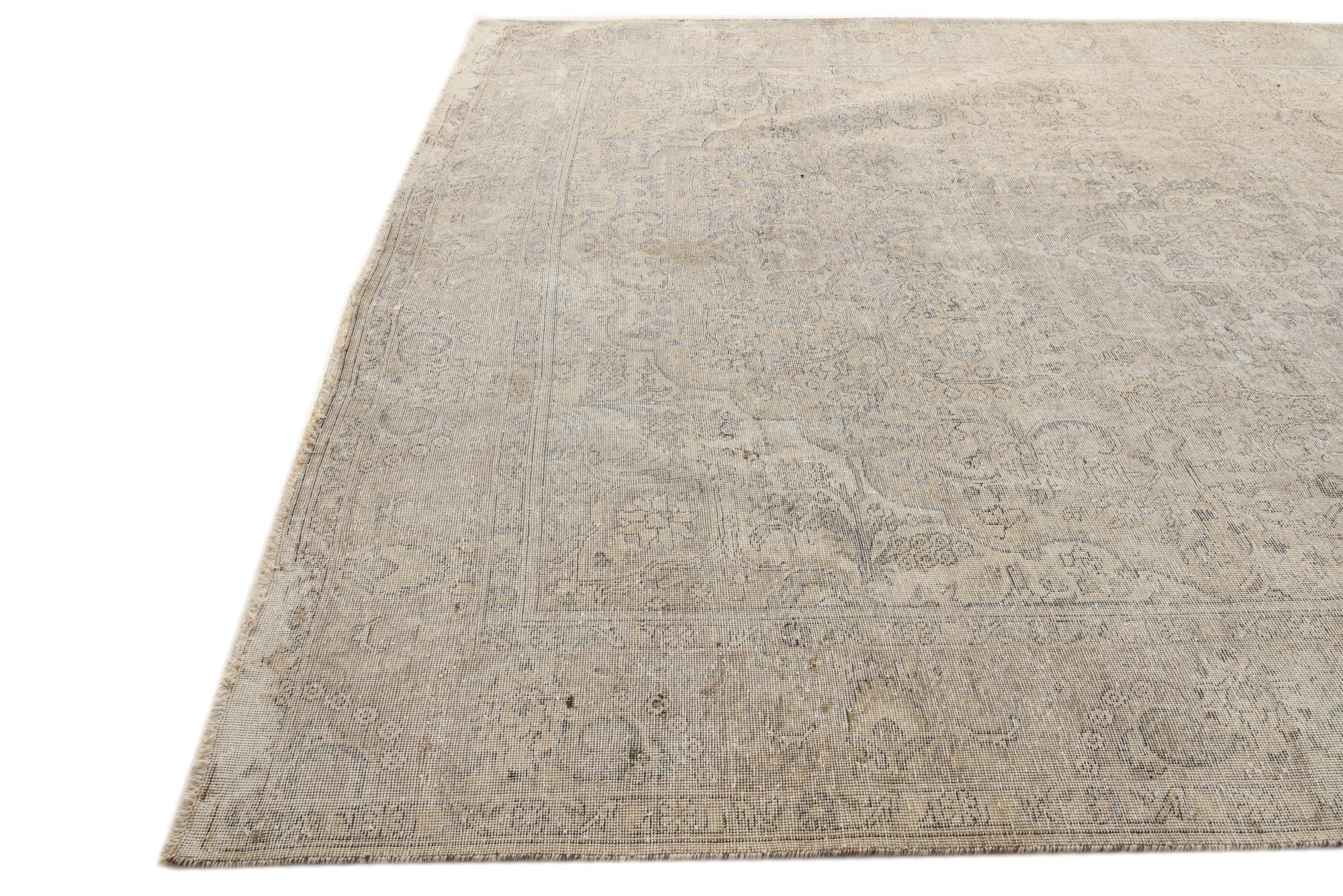 9' 9 x 13' 1 Hand Knotted Ultra Vintage Persian Wool Rug