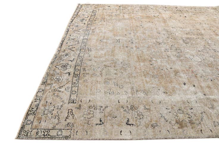 Detail image of 9' 8 x 11' 10 Hand Knotted Ultra Vintage Persian Wool Rug