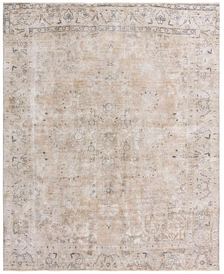 9' 8 x 11' 10 Hand Knotted Ultra Vintage Persian Wool Rug