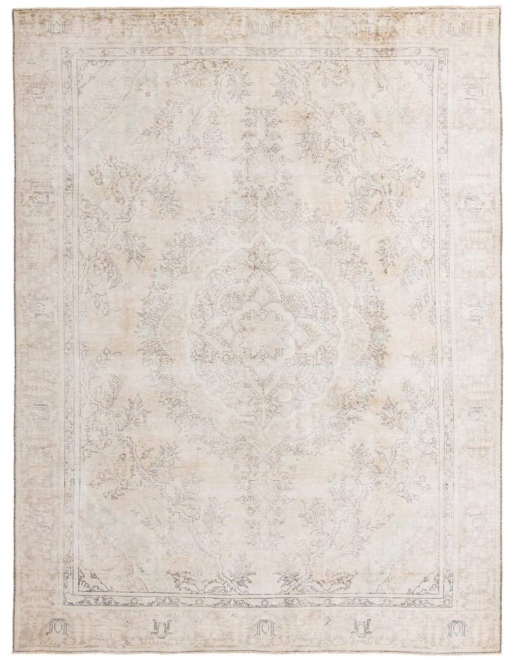Detail image of 8' 11 x 12' 4 Hand Knotted Ultra Vintage Persian Wool Rug
