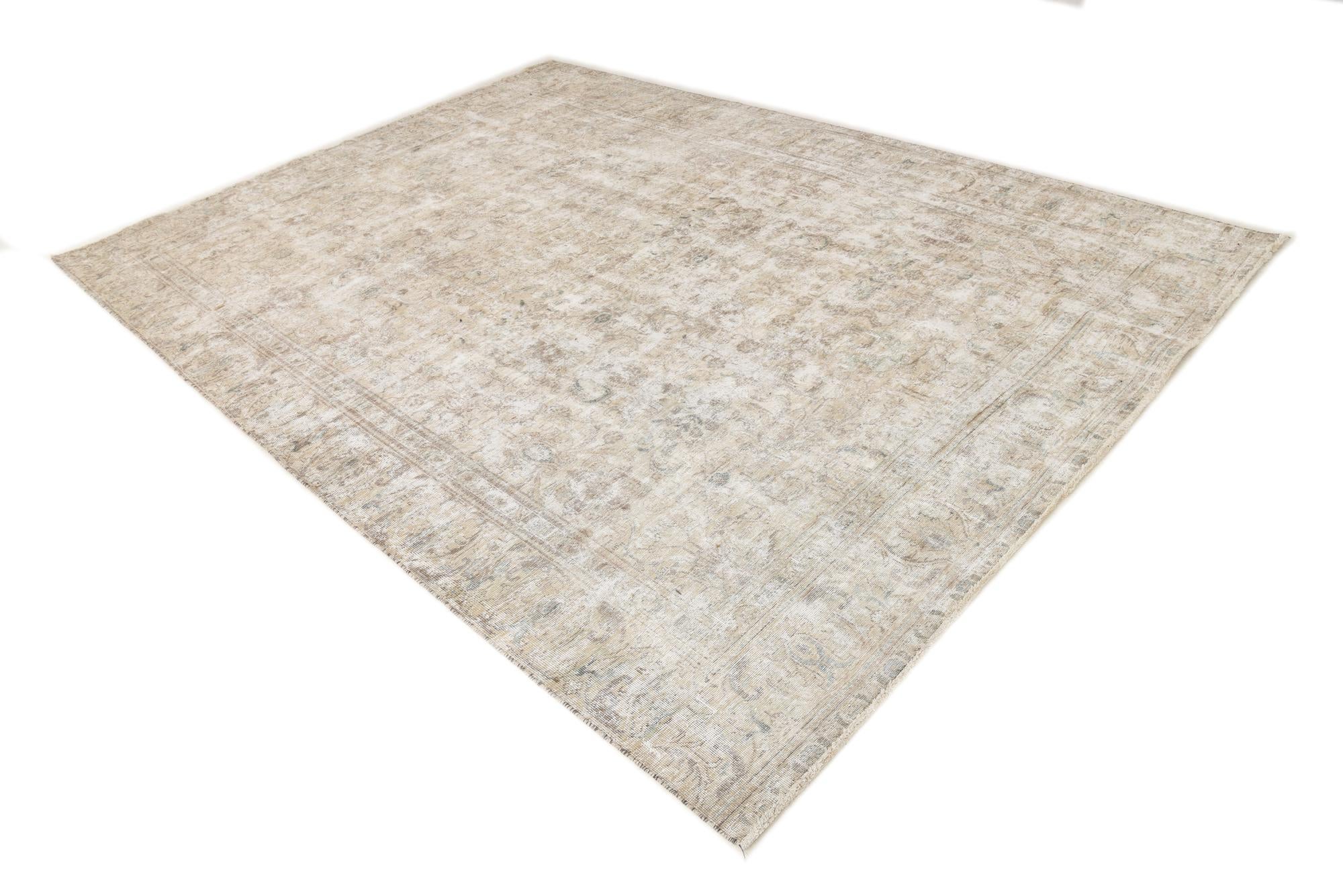 8' x 11' 2 Hand Knotted Ultra Vintage Persian Wool Rug