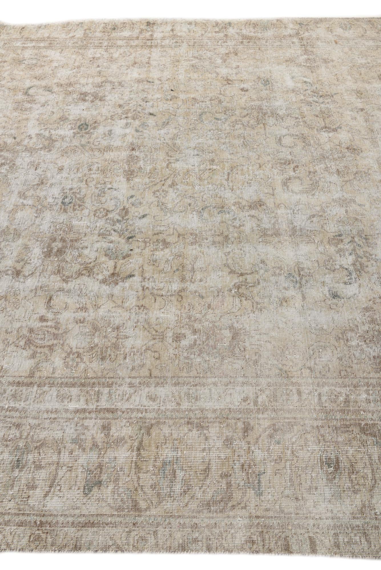 8' x 11' 2 Hand Knotted Ultra Vintage Persian Wool Rug