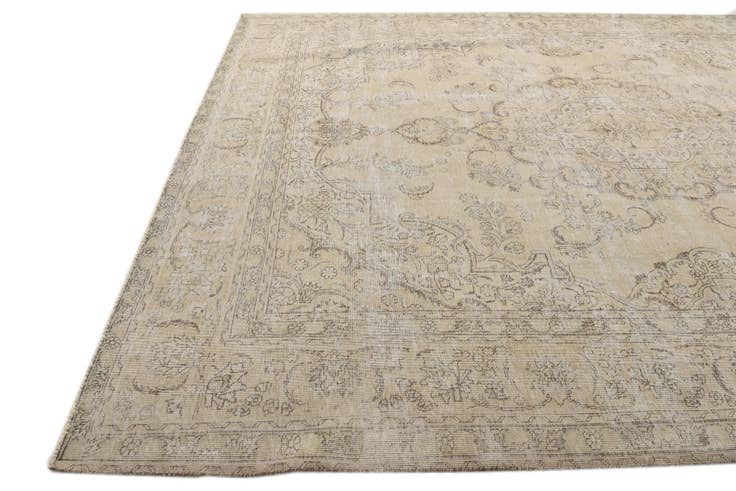 Detail image of 9' 8 x 12' Hand Knotted Ultra Vintage Persian Wool Rug