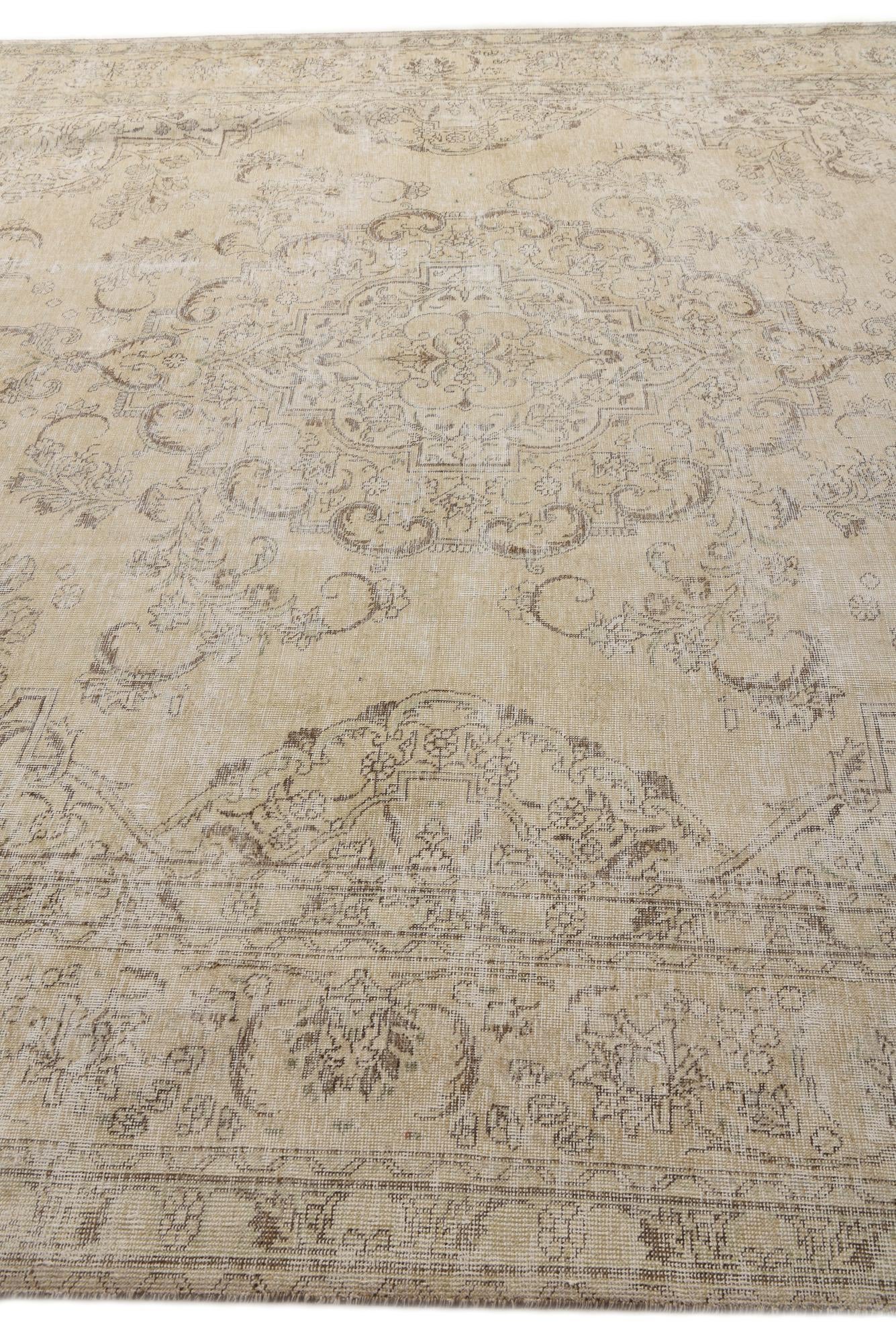 9' 8 x 12' Hand Knotted Ultra Vintage Persian Wool Rug