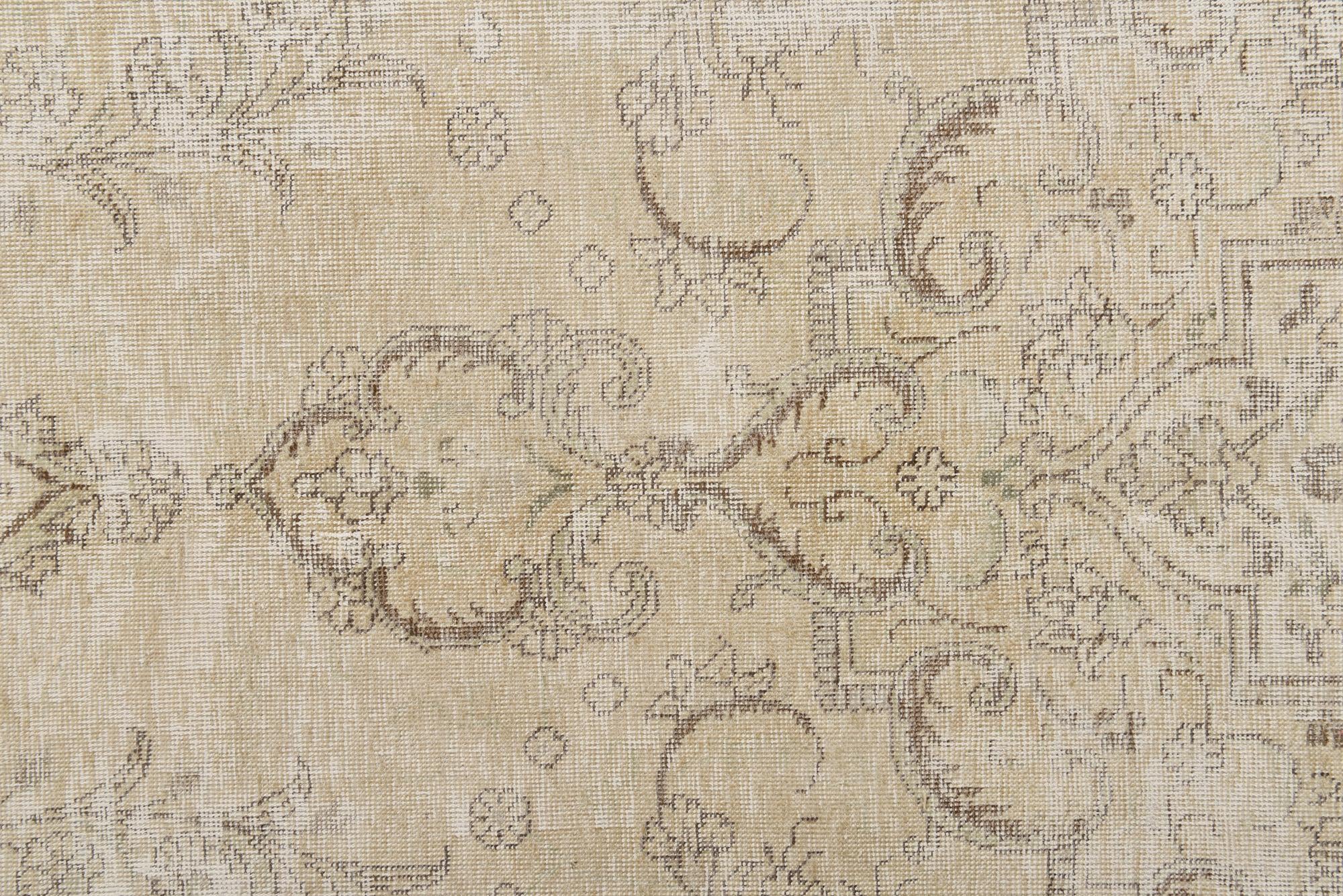 9' 8 x 12' Hand Knotted Ultra Vintage Persian Wool Rug