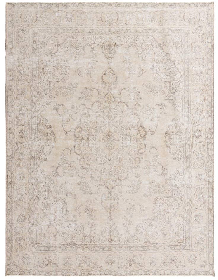 Detail image of 9' 8 x 12' Hand Knotted Ultra Vintage Persian Wool Rug