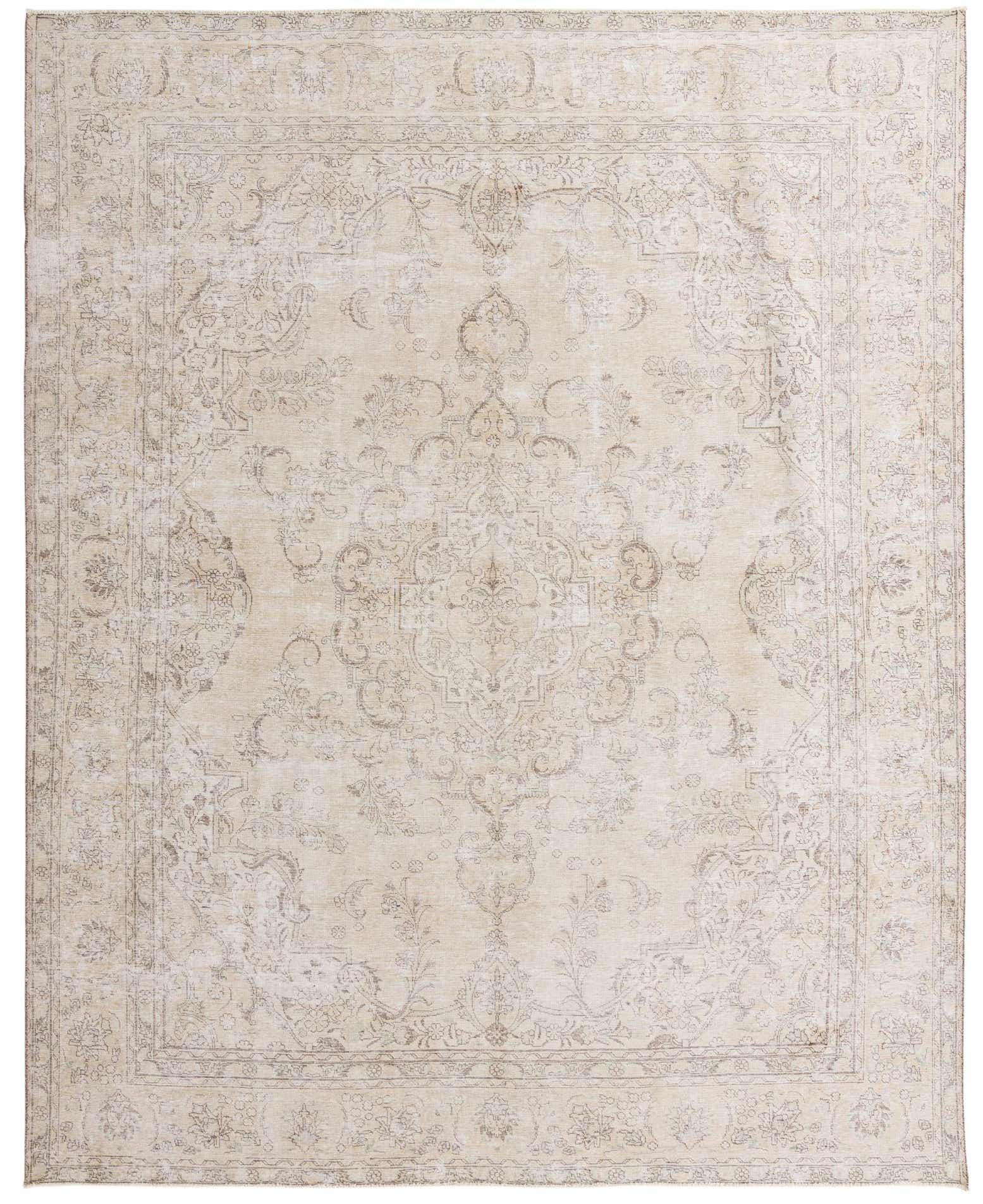 9' 8 x 12' Hand Knotted Ultra Vintage Persian Wool Rug