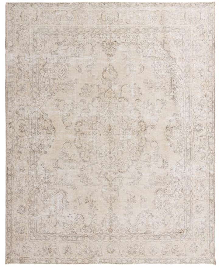 9' 8 x 12' Hand Knotted Ultra Vintage Persian Wool Rug