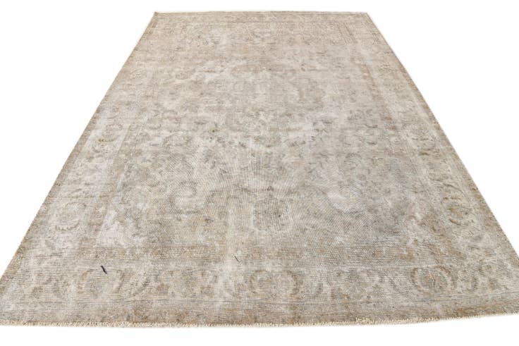 Detailfoto van 230cm x 335cm Handgeknoopt Ultra Vintage Perzisch Wol Vloerkleed