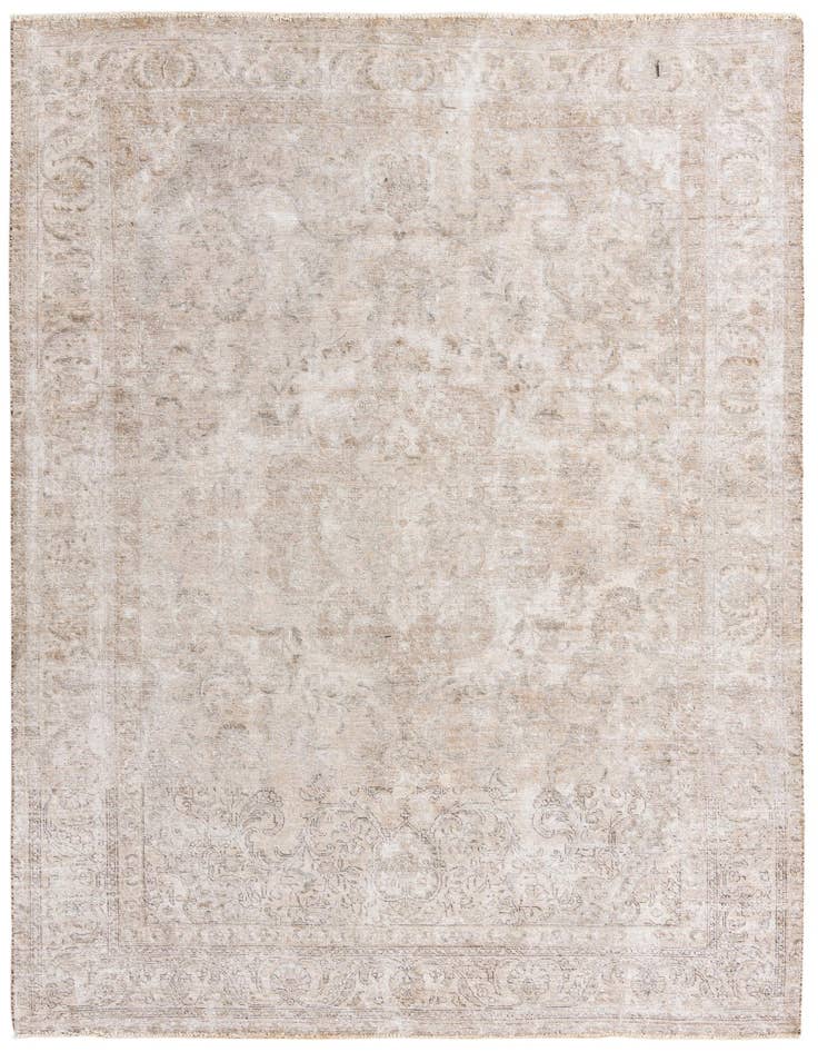 Detail image of 7' 6 x 10' 11 Hand Knotted Ultra Vintage Persian Wool Rug