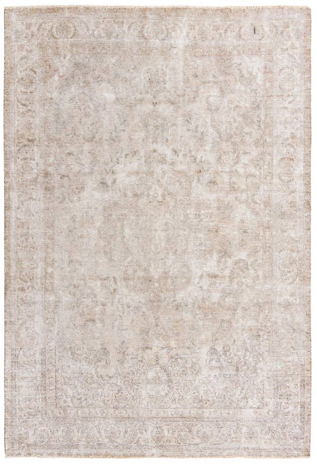Detailfoto van 230cm x 335cm Handgeknoopt Ultra Vintage Perzisch Wol Vloerkleed