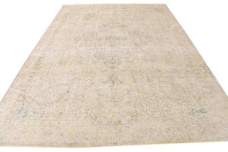 Detail image of 8' 10 x 11' 11 Hand Knotted Ultra Vintage Persian Wool Rug