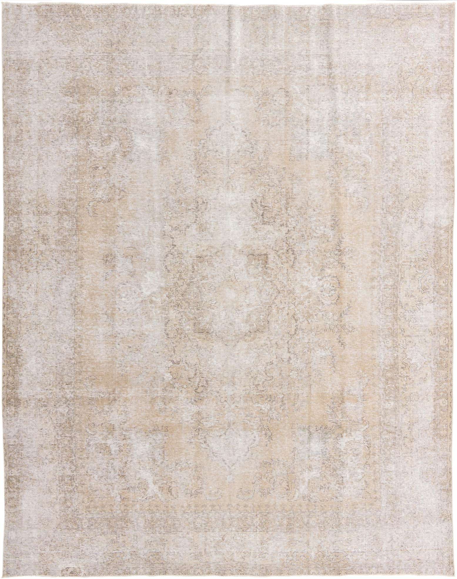 9' 9 x 12' 4 Hand Knotted Ultra Vintage Persian Wool Rug