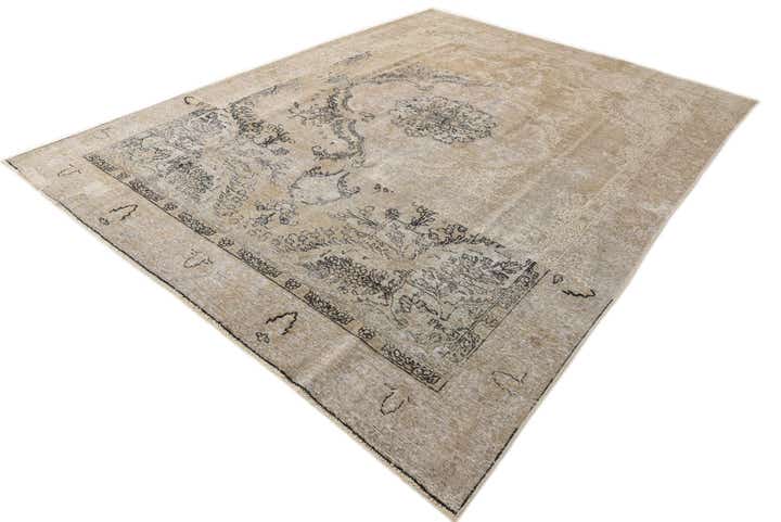 8' 10 x 12' 2 Hand Knotted Ultra Vintage Persian Wool Rug