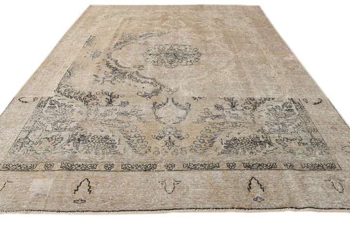 8' 10 x 12' 2 Hand Knotted Ultra Vintage Persian Wool Rug