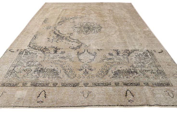 Detail image of 8' 10 x 12' 2 Hand Knotted Ultra Vintage Persian Wool Rug