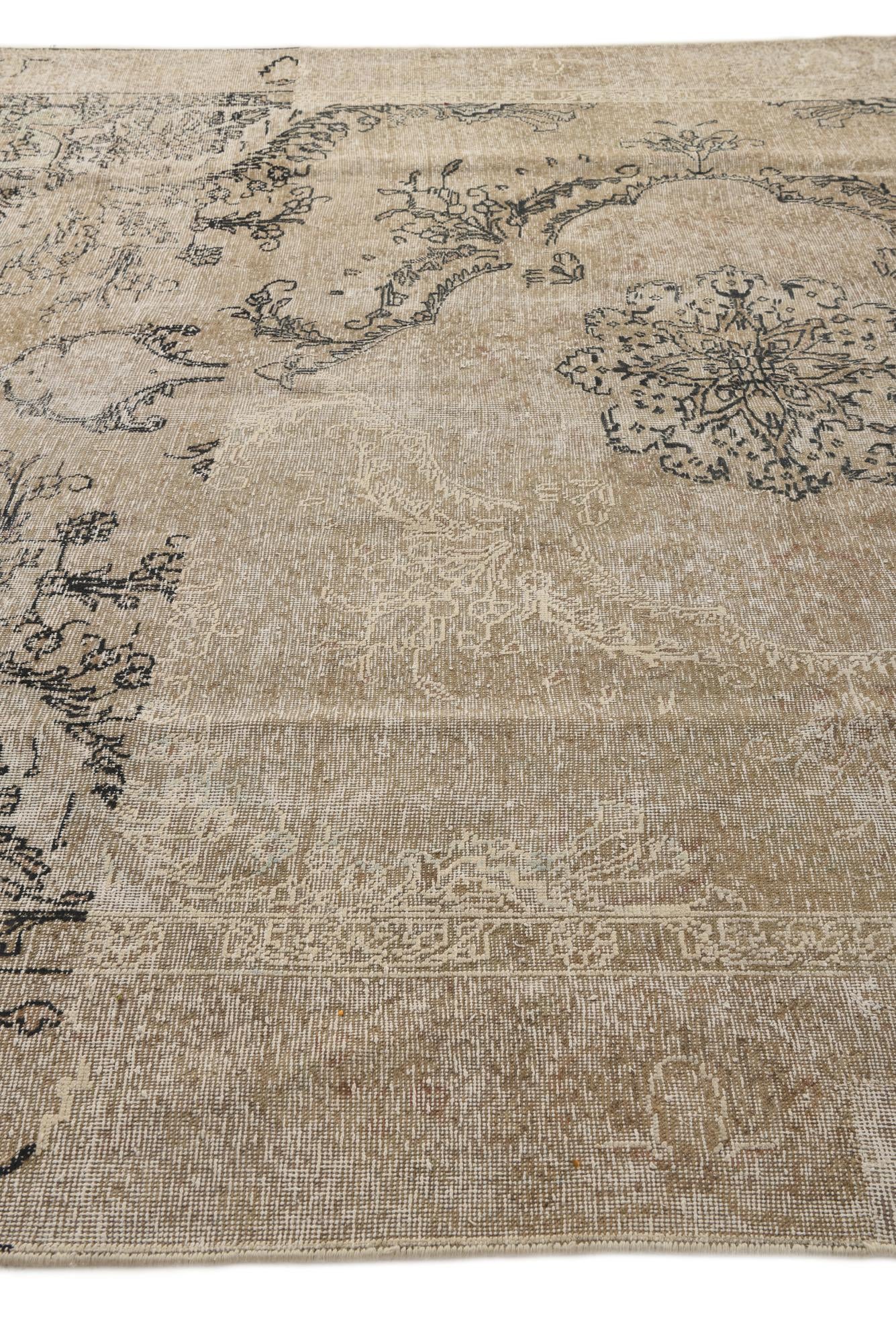 8' 10 x 12' 2 Hand Knotted Ultra Vintage Persian Wool Rug