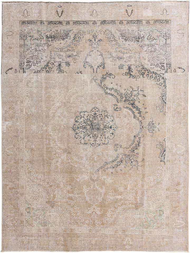 8' 10 x 12' 2 Hand Knotted Ultra Vintage Persian Wool Rug