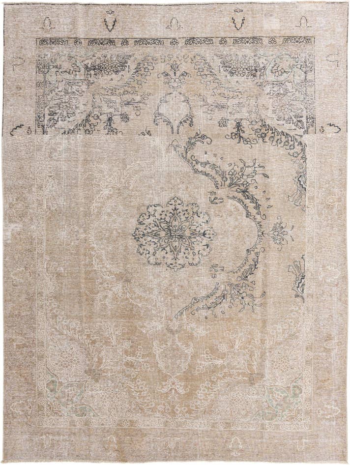Detail image of 8' 10 x 12' 2 Hand Knotted Ultra Vintage Persian Wool Rug