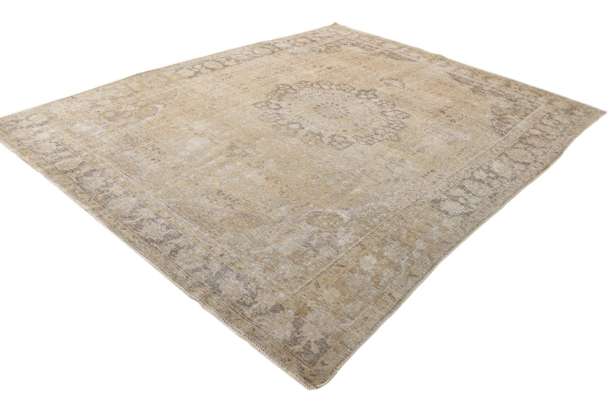 9' 6 x 12' 3 Hand Knotted Ultra Vintage Persian Wool Rug
