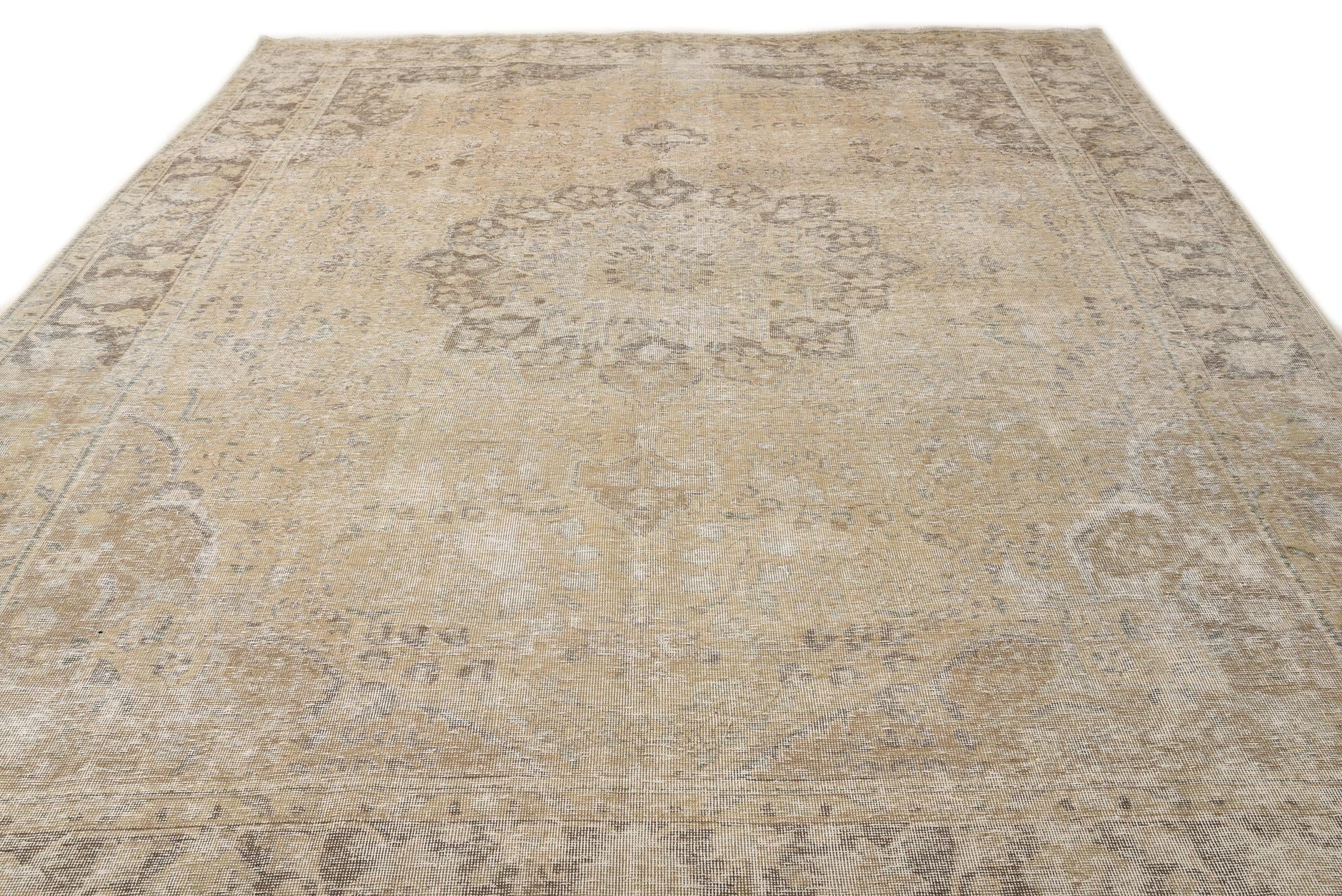9' 6 x 12' 3 Hand Knotted Ultra Vintage Persian Wool Rug