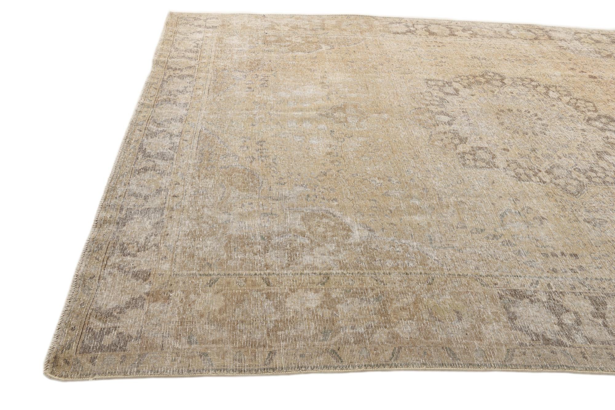 9' 6 x 12' 3 Hand Knotted Ultra Vintage Persian Wool Rug