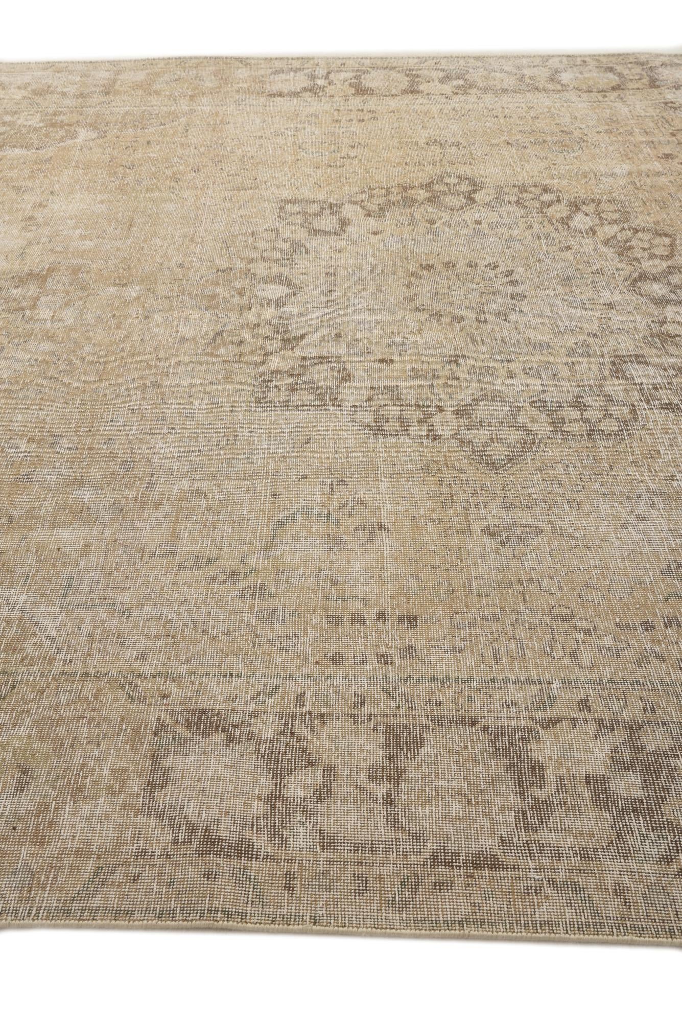 9' 6 x 12' 3 Hand Knotted Ultra Vintage Persian Wool Rug