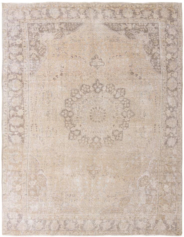 Detail image of 9' 6 x 12' 3 Hand Knotted Ultra Vintage Persian Wool Rug