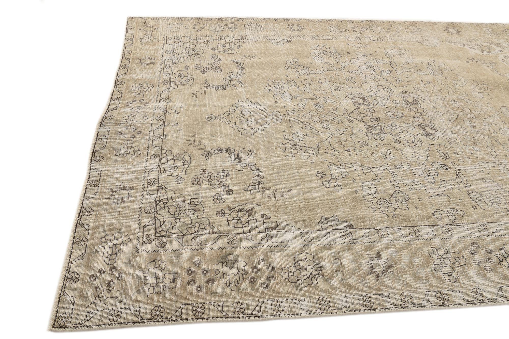 6' 7 x 9' 2 Hand Knotted Ultra Vintage Persian Wool Rug