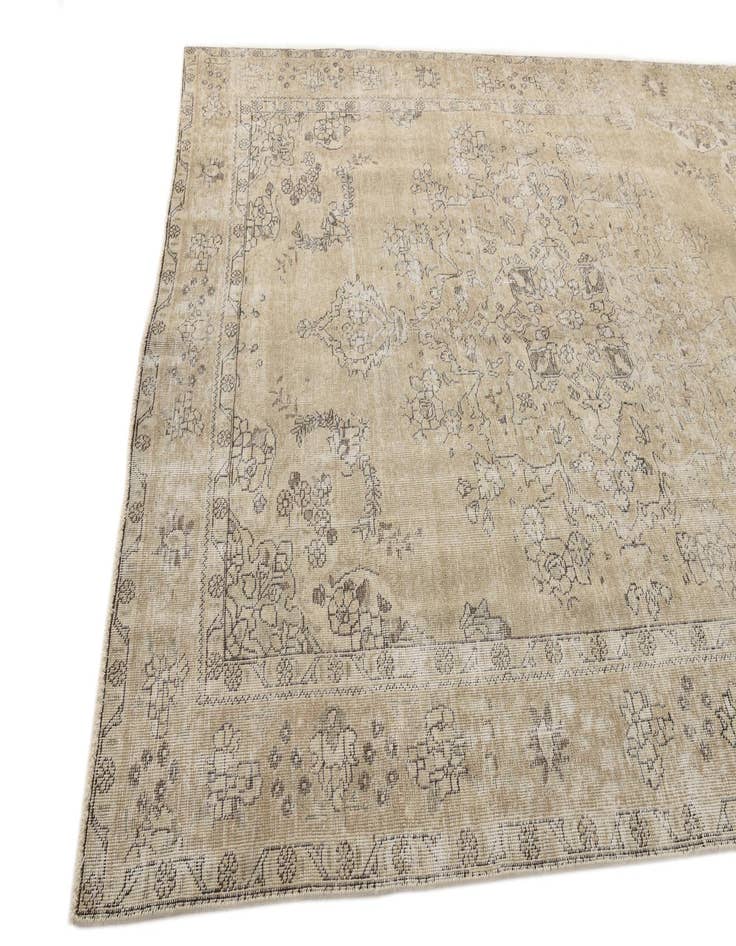 Detail image of 6' 7 x 9' 2  Hand Knotted Ultra Vintage Persian Wool Rug