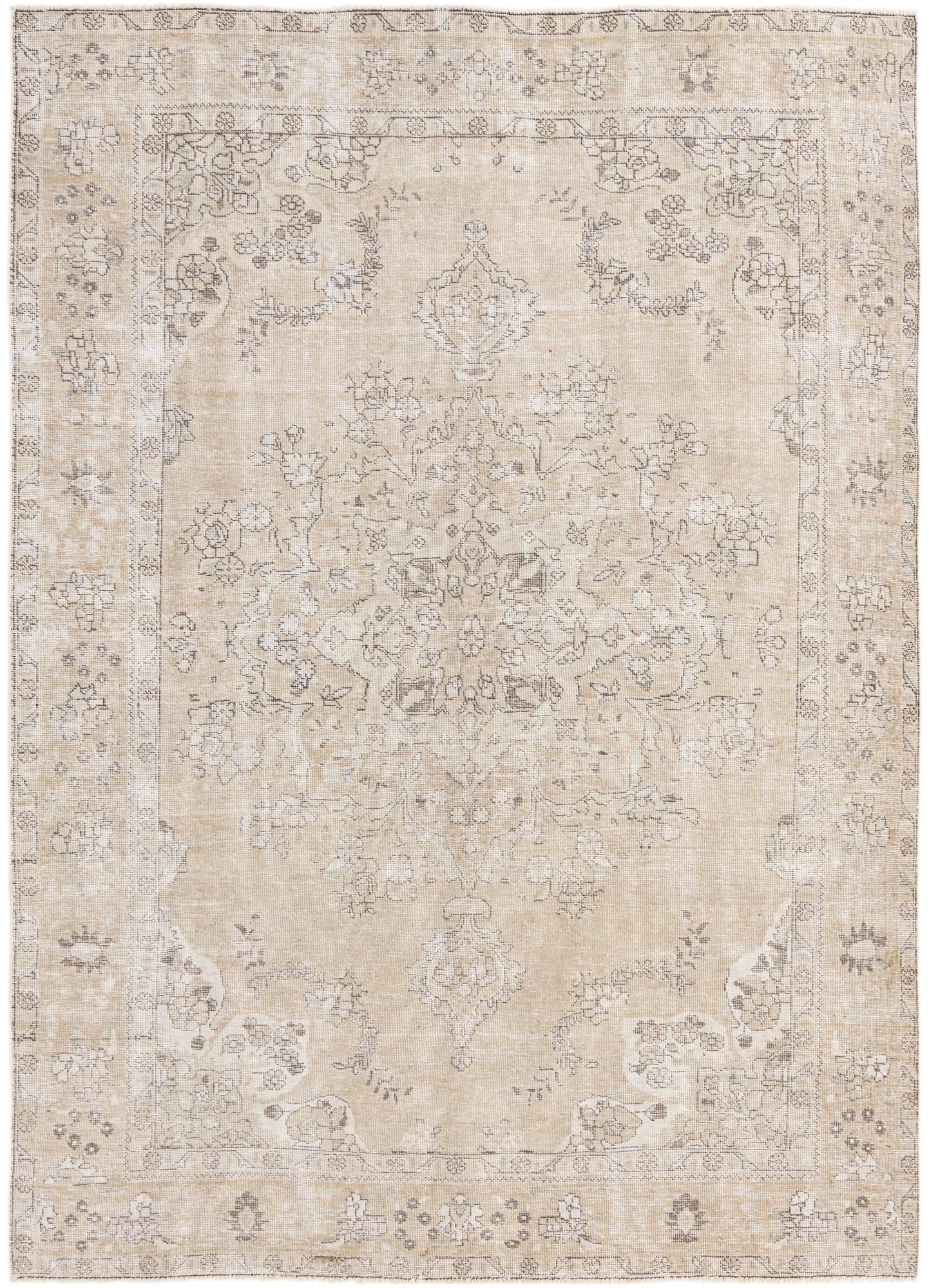 6' 7 x 9' 2 Hand Knotted Ultra Vintage Persian Wool Rug