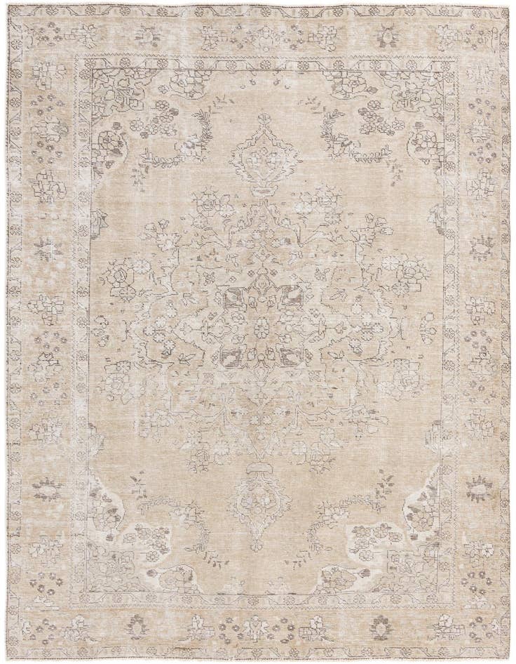 Detail image of 6' 7 x 9' 2 Hand Knotted Ultra Vintage Persian Wool Rug