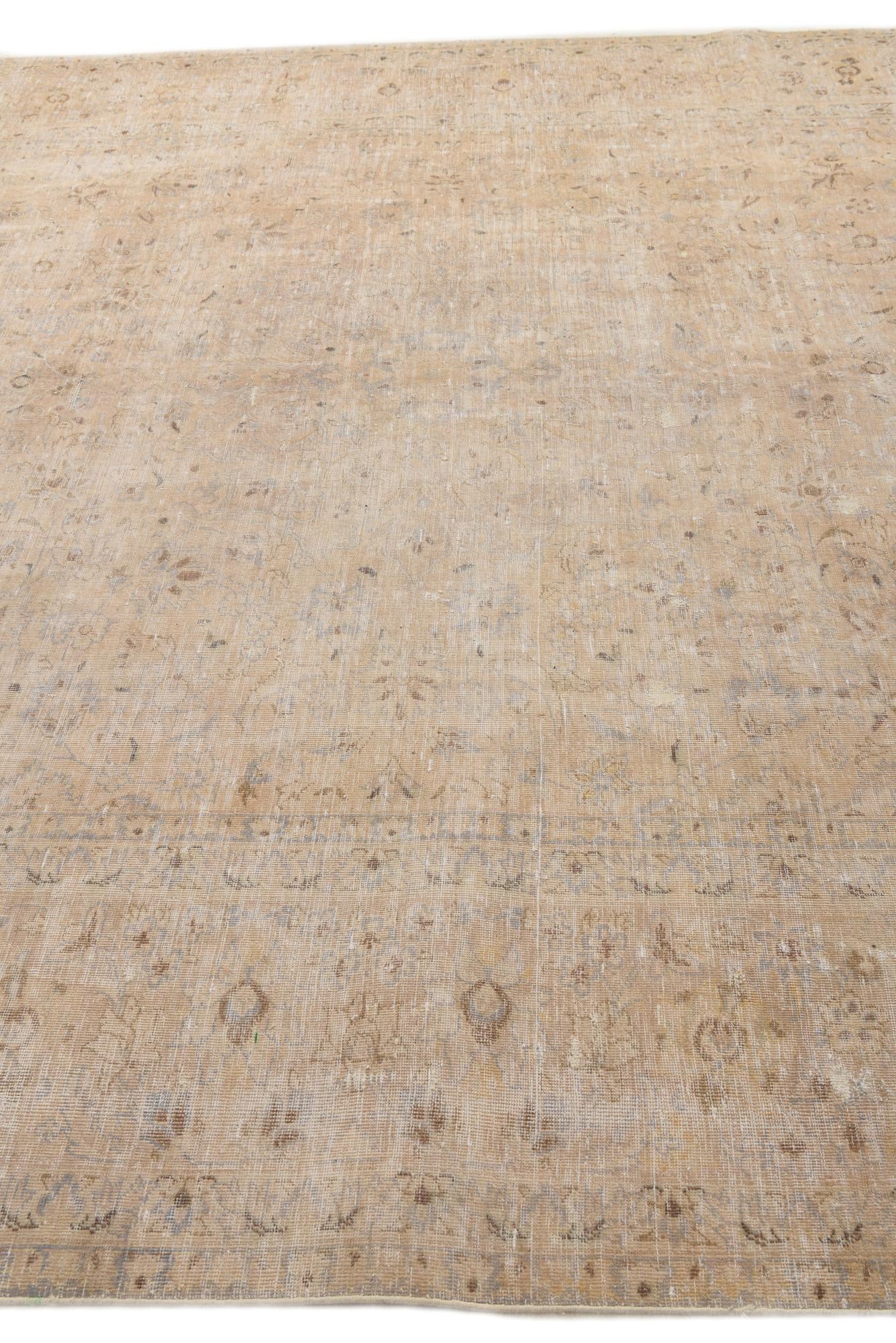 9' 3 x 12' 7 Hand Knotted Ultra Vintage Persian Wool Rug