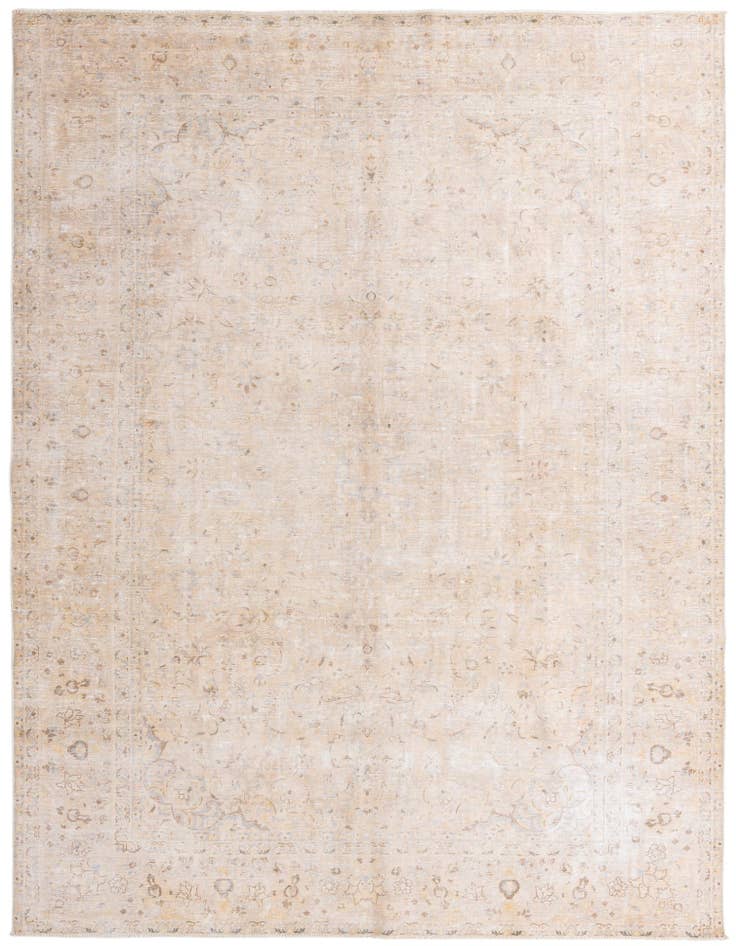 Detail image of 9' 3 x 12' 7 Hand Knotted Ultra Vintage Persian Wool Rug