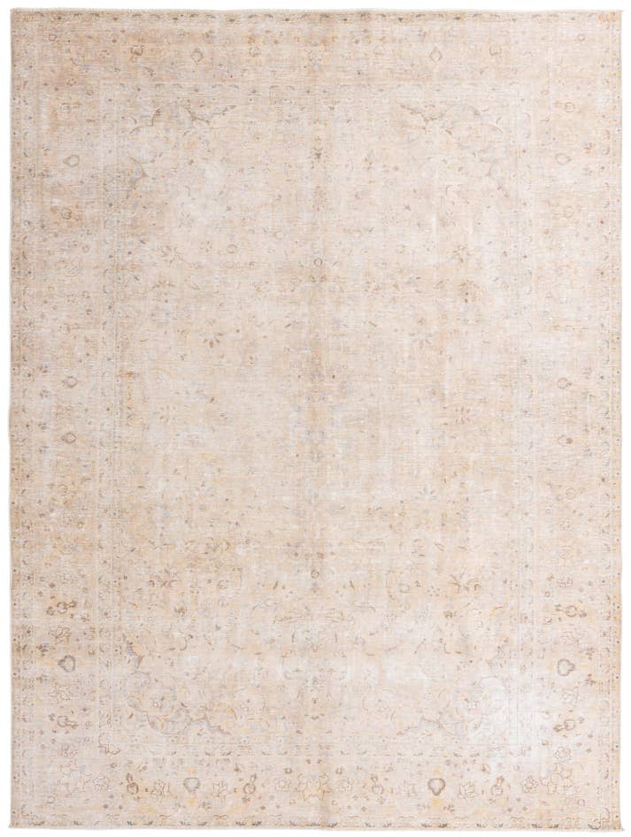Detail image of 9' 3 x 12' 7 Hand Knotted Ultra Vintage Persian Wool Rug