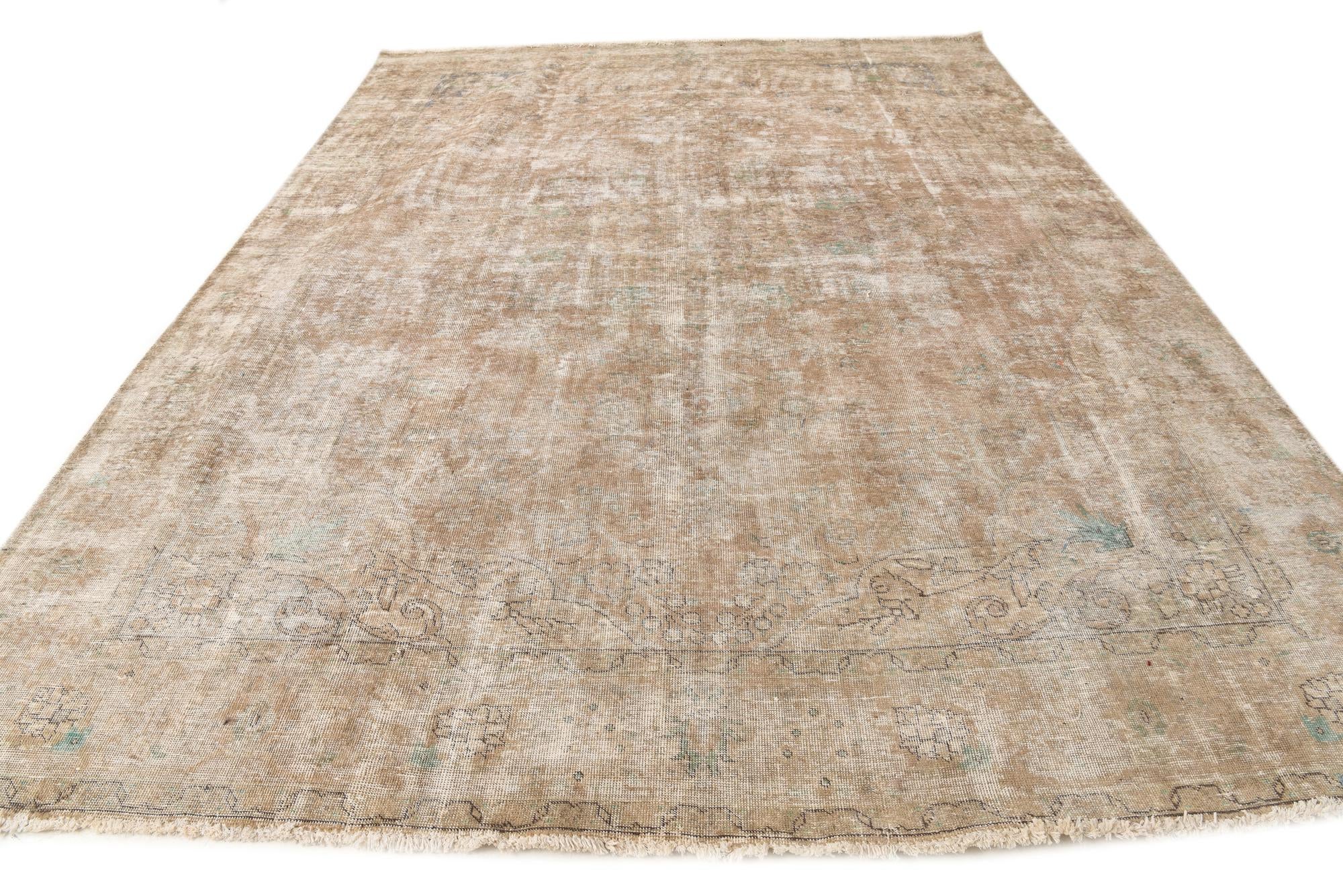 9' 5 x 13' Hand Knotted Ultra Vintage Persian Wool Rug
