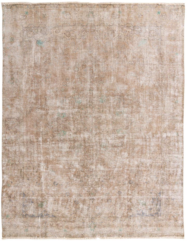  9' 5 x 13'  Hand Knotted Ultra Vintage Persian W...