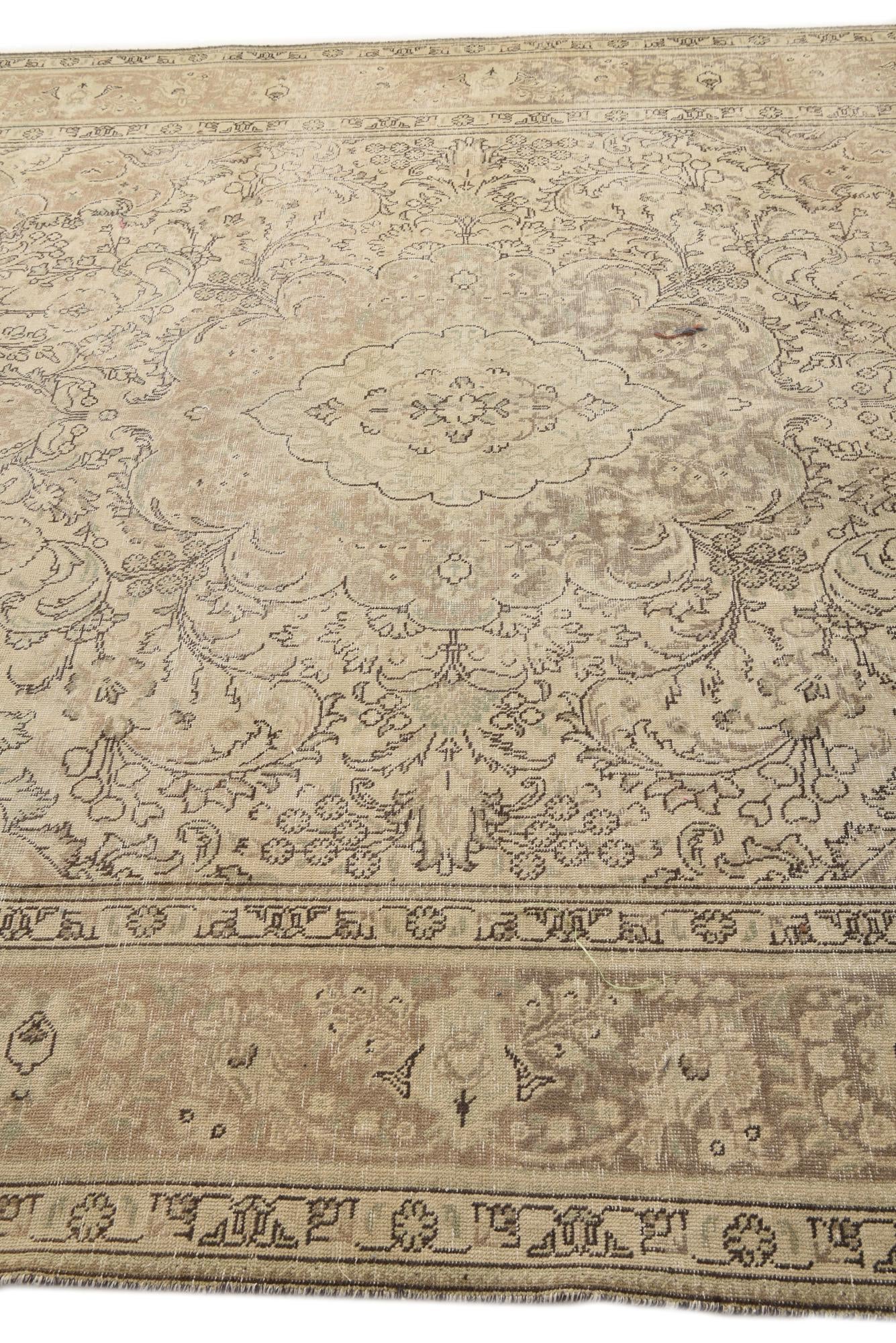 8' x 11' 2 Hand Knotted Ultra Vintage Persian Wool Rug