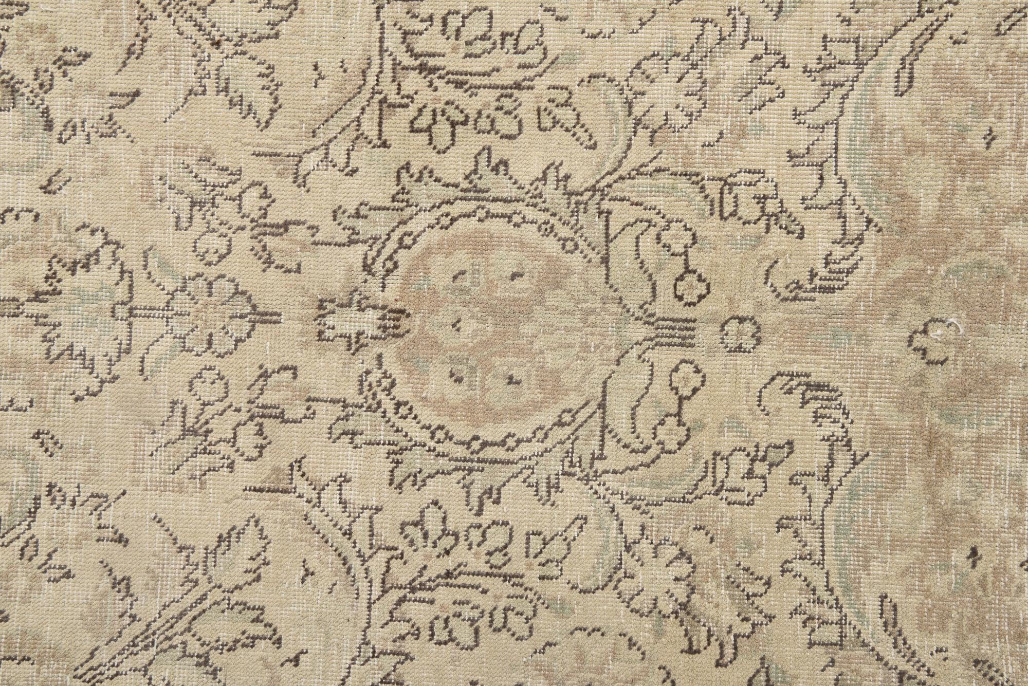 8' x 11' 2 Hand Knotted Ultra Vintage Persian Wool Rug