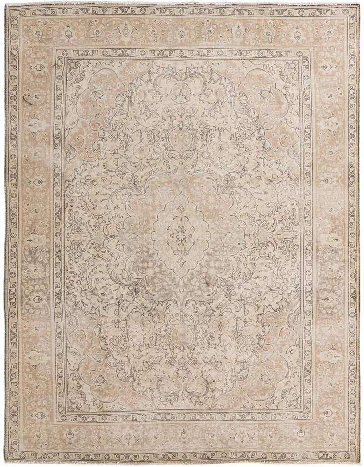 Detail image of 8' x 11' 2 Hand Knotted Ultra Vintage Persian Wool Rug