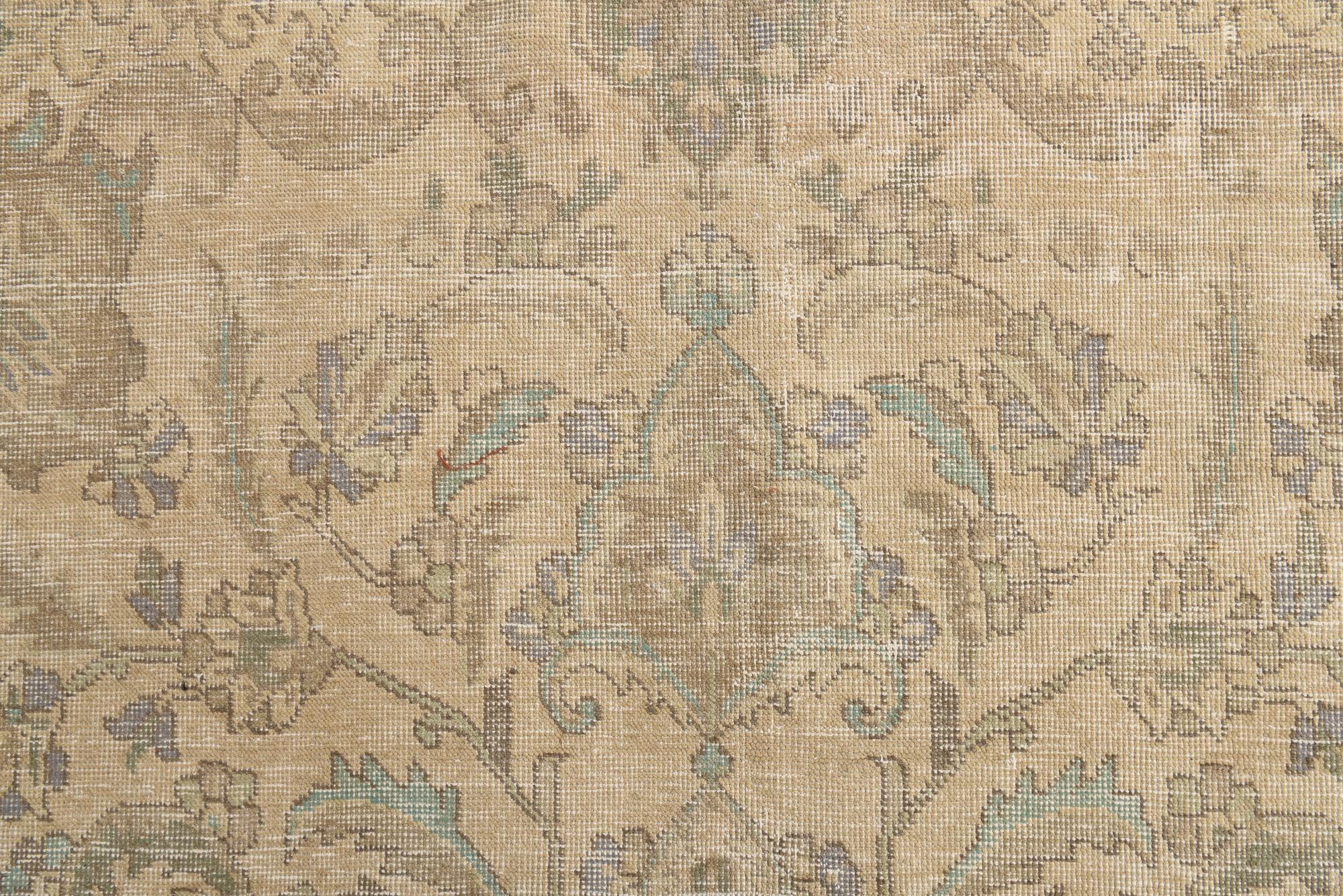 10' x 12' 6 Hand Knotted Ultra Vintage Persian Wool Rug