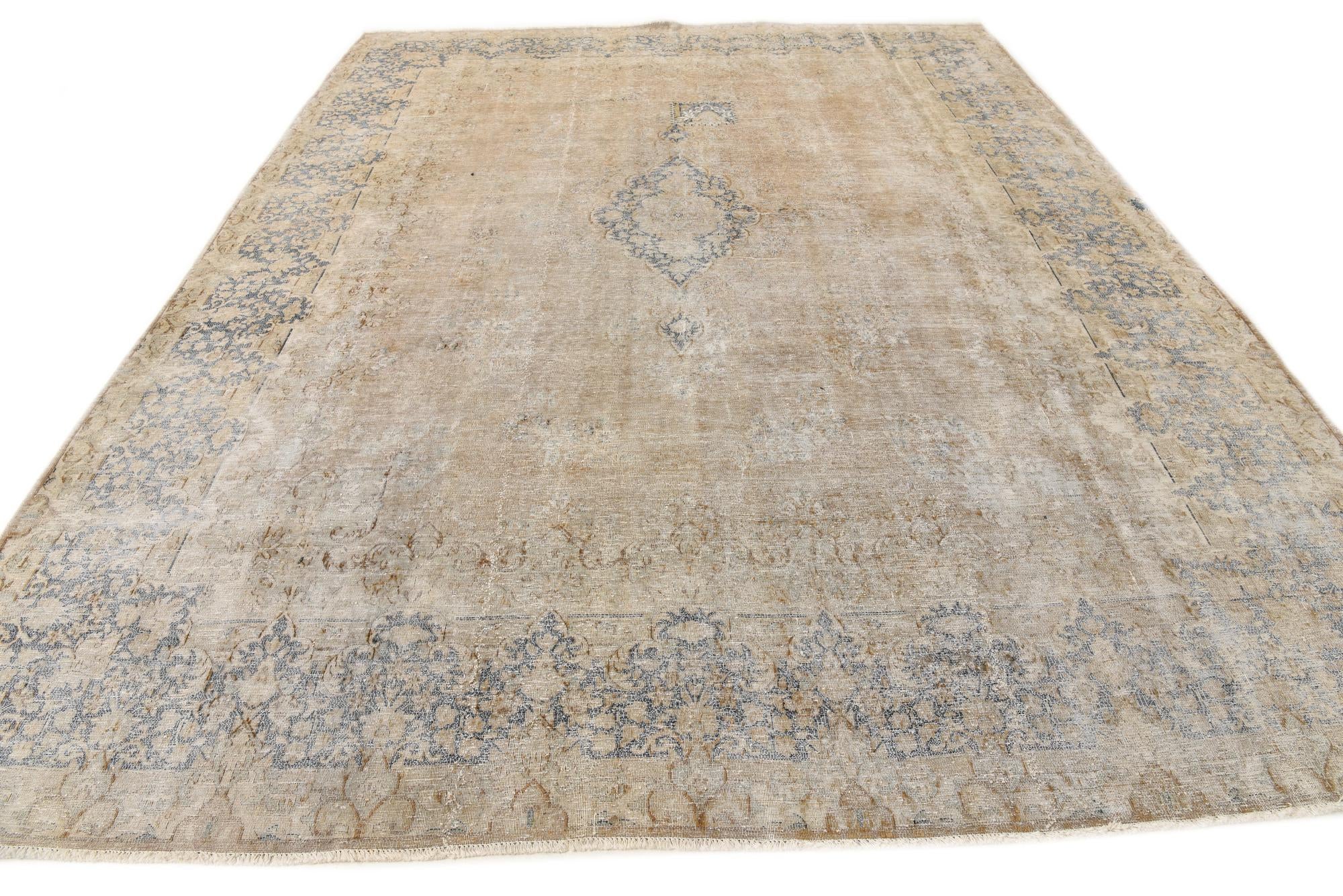 10' x 13' Hand Knotted Ultra Vintage Persian Wool Rug