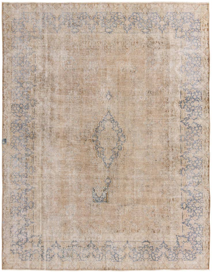 Detail image of 10' x 13' Hand Knotted Ultra Vintage Persian Wool Rug