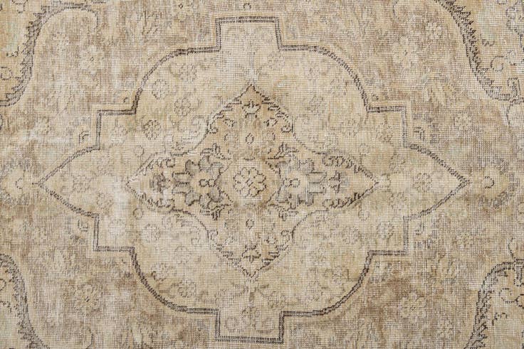 Detail image of 9' 7 x 12' 10 Hand Knotted Ultra Vintage Persian Wool Rug