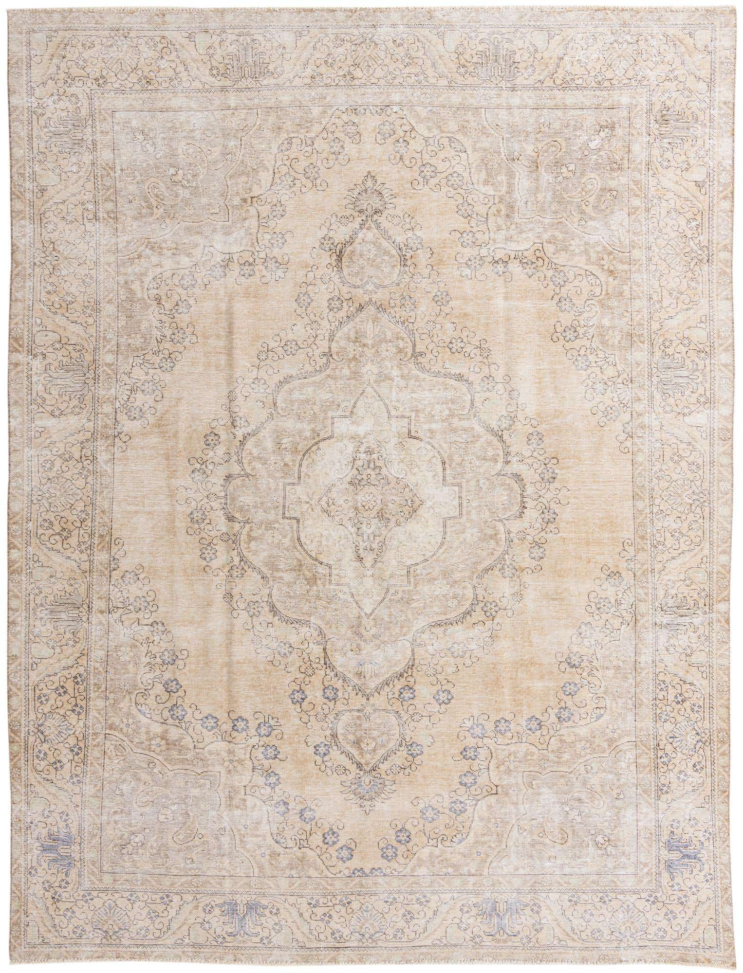 9' 7 x 12' 10 Hand Knotted Ultra Vintage Persian Wool Rug
