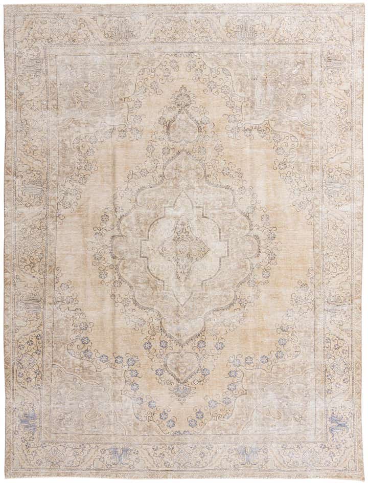 9' 7 x 12' 10 Hand Knotted Ultra Vintage Persian Wool Rug