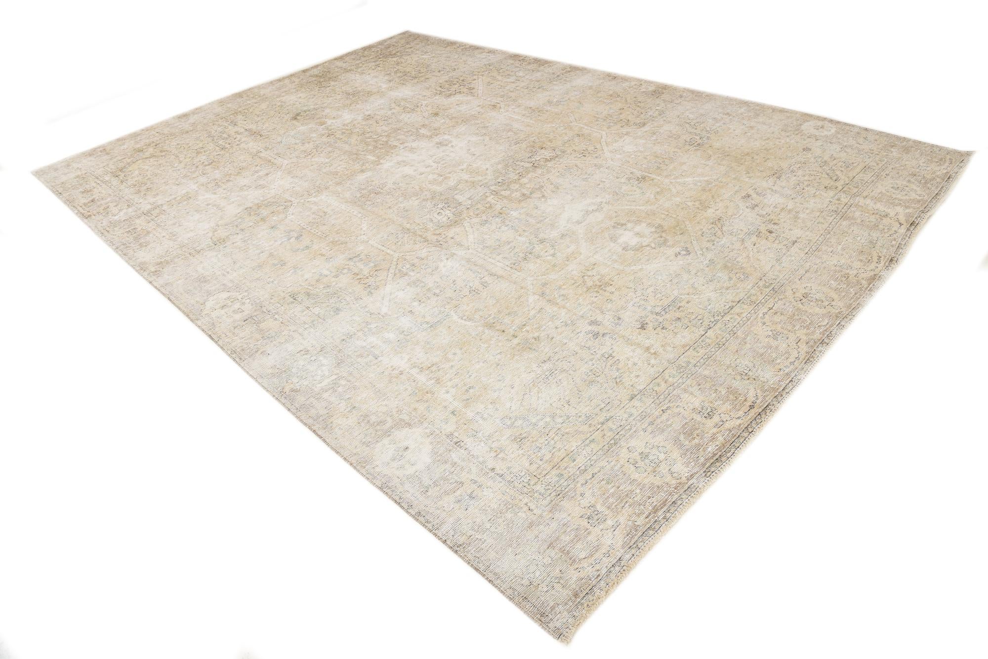 9' 2 x 12' 4 Hand Knotted Ultra Vintage Persian Wool Rug